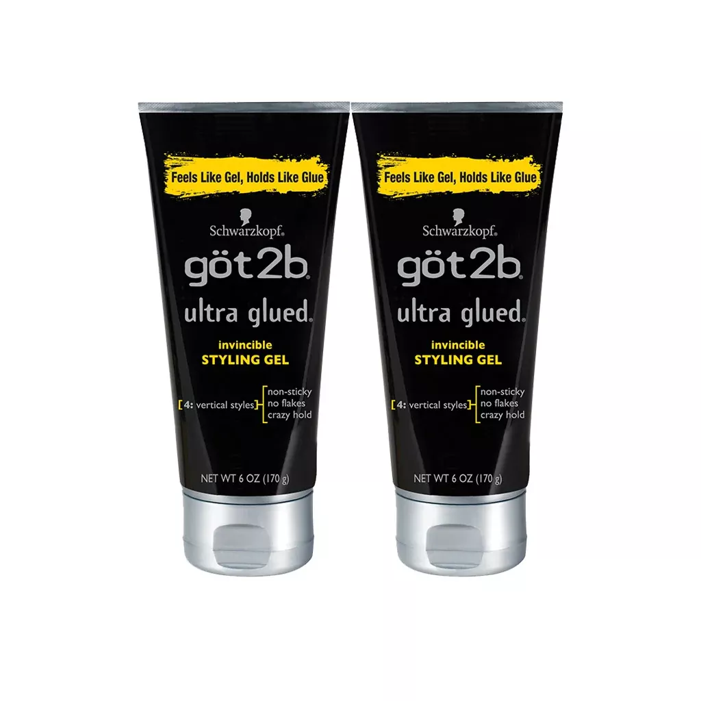 (2 pack) got2b Ultra Glued Invincible Styling Gel 6oz